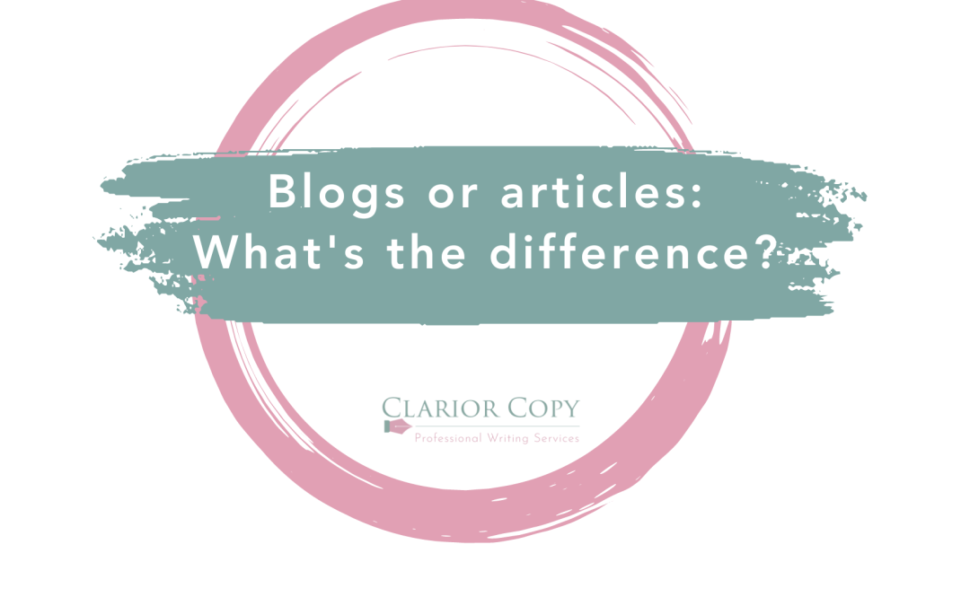 Blogs or articles: What’s the difference?