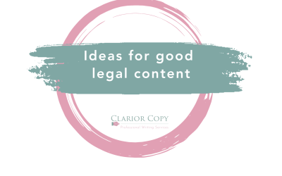How to come up with ideas for good legal content
